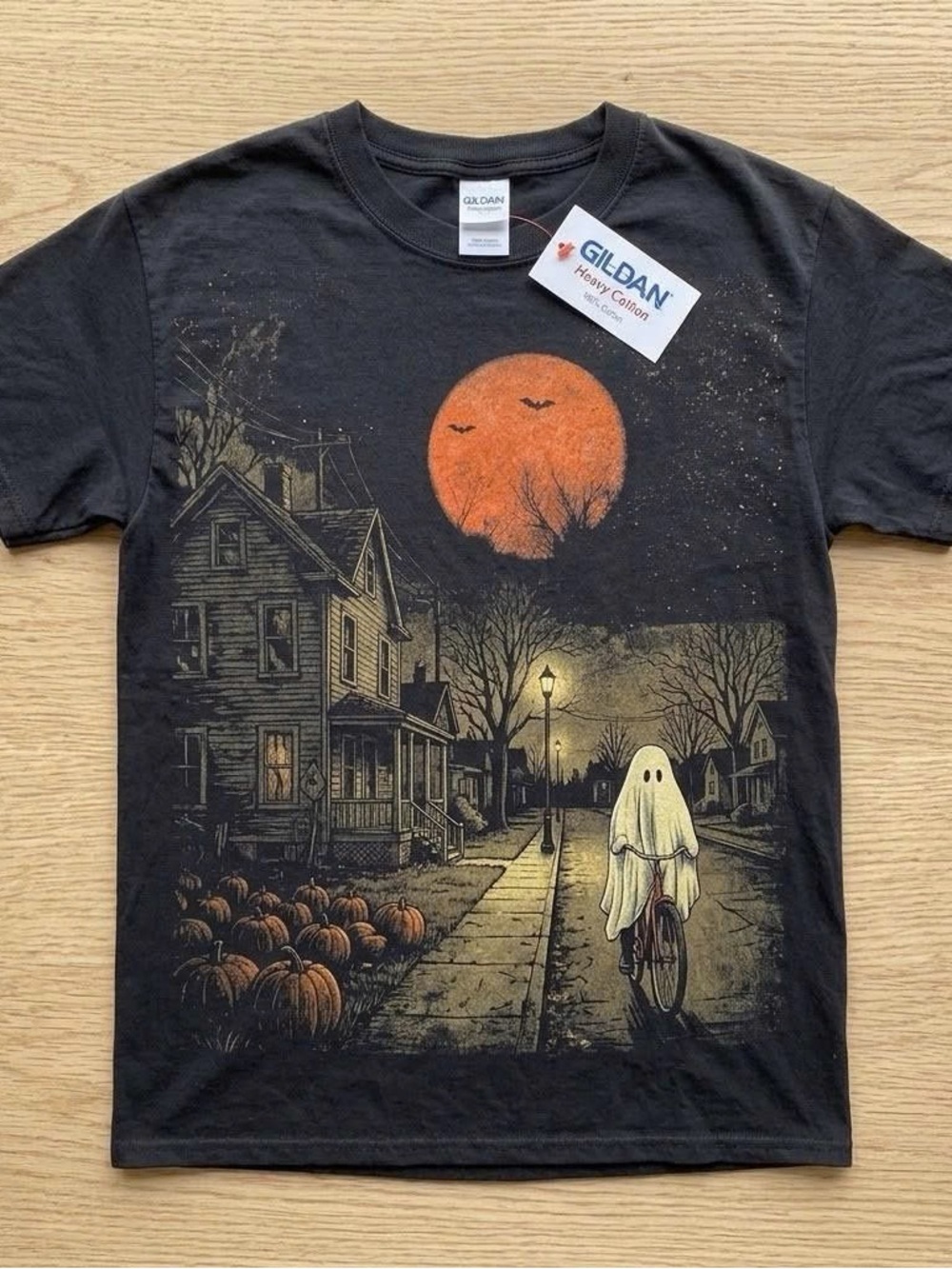 RARE Vintage-Style Halloween Haunted House & Ghost Tee | Spooky Goth Mood